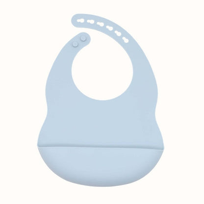 MyKids-USA® Baby Solid Color Food Grade Silicone Bibs