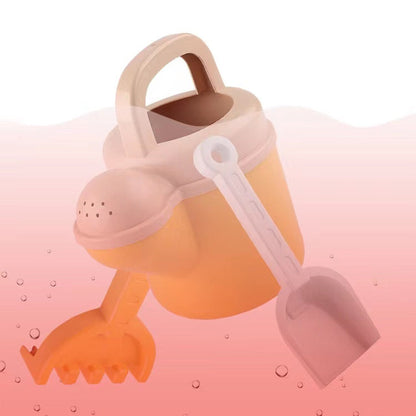 MyKids-USA® Children's Beach Toy Wheat Straw Beach Bucket Set With Sand Sand Dredging Tools Outdoor Toy