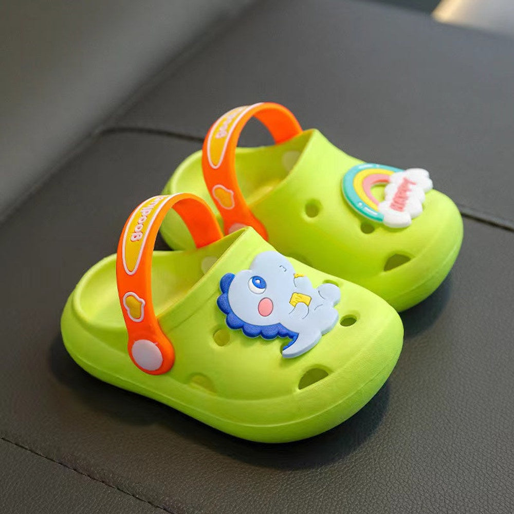 MyKids-USA® Baby Cartoon Animal & Rainbow Patched Pattern Colorful Soft Bottom Slippers