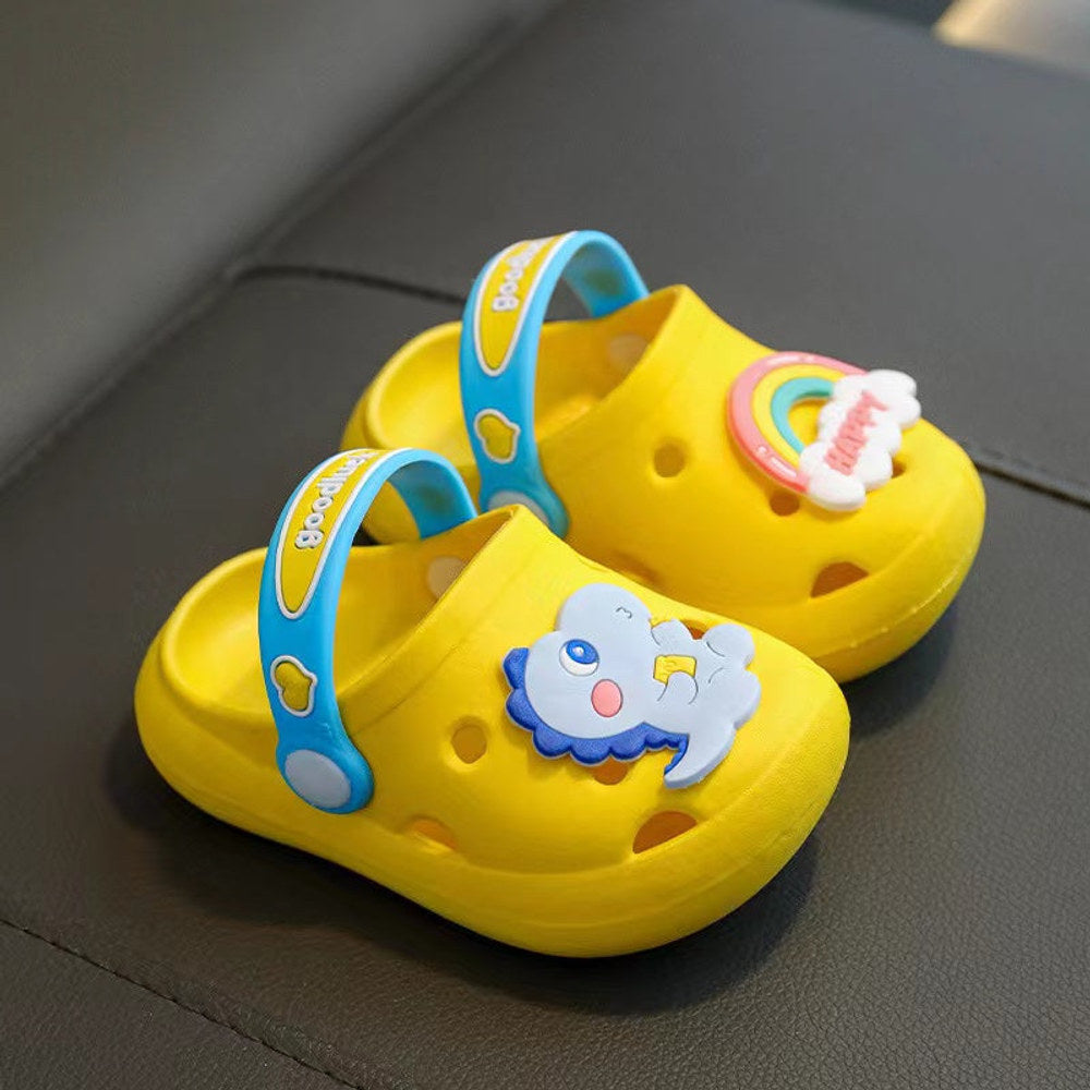 MyKids-USA® Baby Cartoon Animal & Rainbow Patched Pattern Colorful Soft Bottom Slippers
