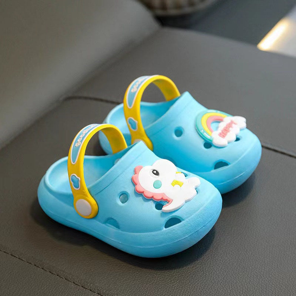 MyKids-USA® Baby Cartoon Animal & Rainbow Patched Pattern Colorful Soft Bottom Slippers