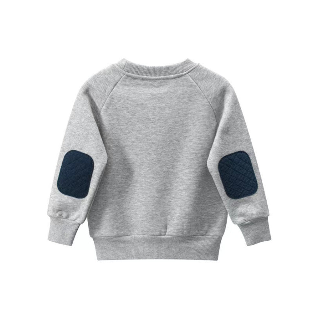 MyKids-USA® Baby Boy Numbers Embroidered Pattern Solid Hoodies With Pocket