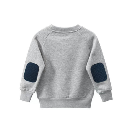 MyKids-USA® Baby Boy Numbers Embroidered Pattern Solid Hoodies With Pocket