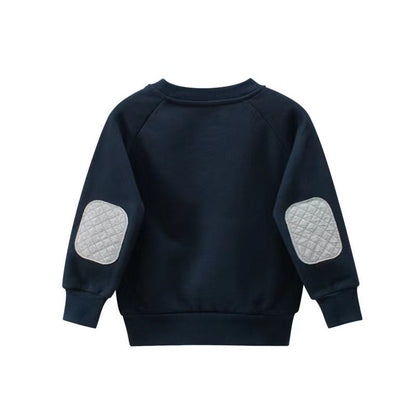 MyKids-USA® Baby Boy Numbers Embroidered Pattern Solid Hoodies With Pocket