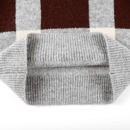 MyKids-USA® Baby Boy Plaid Graphic O-Neck Long Sleeves Western Classic Sweater