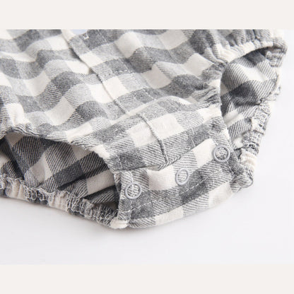MyKids-USA® Baby Boy Plaid Pattern Buttoned Shirt With Pockets Long Sleeve bodysuit