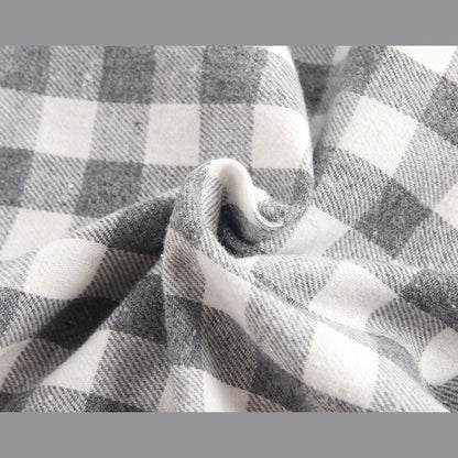 MyKids-USA® Baby Boy Plaid Pattern Buttoned Shirt With Pockets Long Sleeve bodysuit