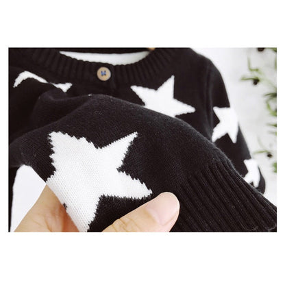 MyKids-USA® Baby Boy Star Pattern Single Breasted Design Long Sleeve Cardigan