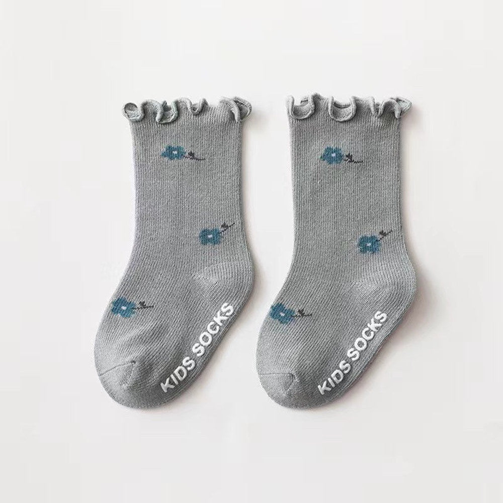 MyKids-USA® Kids Floral Print Sock 1 Lot = 5 Pairs