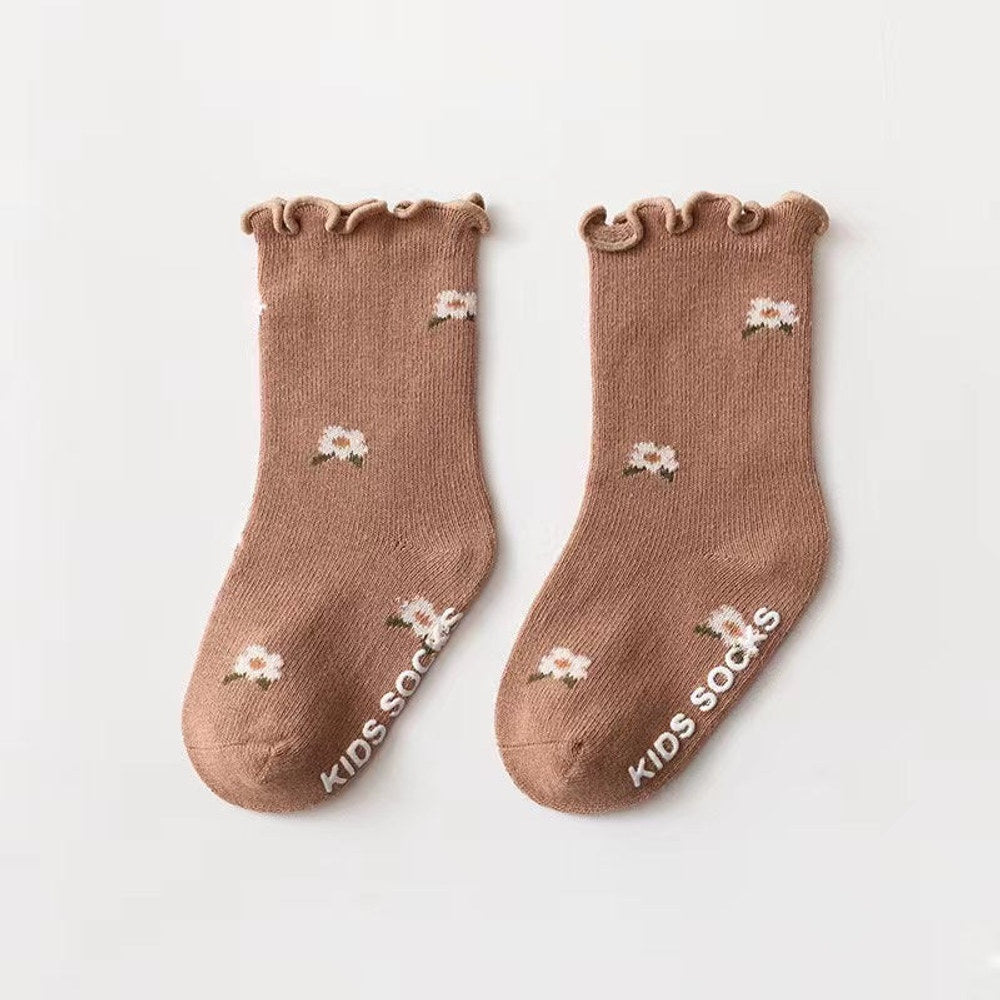 MyKids-USA® Kids Floral Print Sock 1 Lot = 5 Pairs