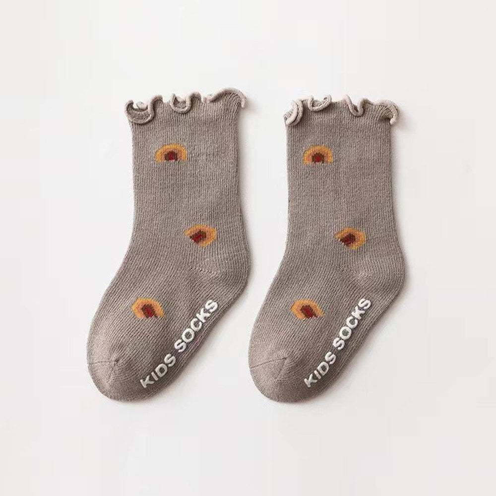 MyKids-USA® Kids Floral Print Sock 1 Lot = 5 Pairs