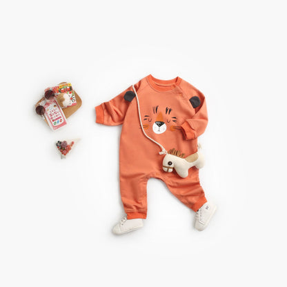 MyKids-USA® Baby Cartoon Animal Pattern Soft Cotton Long Sleeved Cute Romper