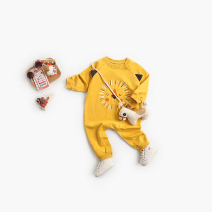 MyKids-USA® Baby Cartoon Animal Pattern Soft Cotton Long Sleeved Cute Romper