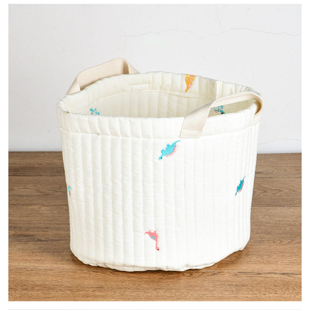 MyKids-USA® Baby Embroidered Pattern Baby Bottle Storage Basket