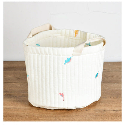 MyKids-USA® Baby Embroidered Pattern Baby Bottle Storage Basket