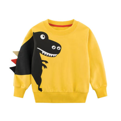 MyKids-USA® Baby Boy Cartoon Dinosaur Pattern 3D Horn Patched Design Hoodies