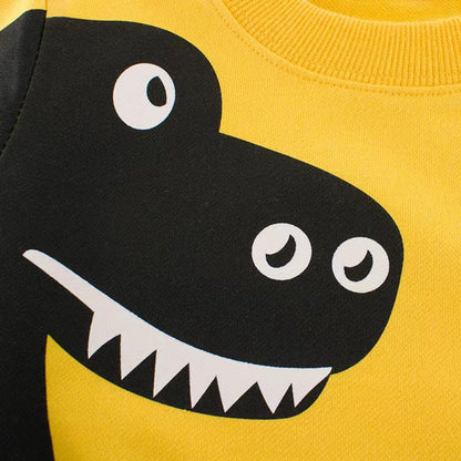 MyKids-USA® Baby Boy Cartoon Dinosaur Pattern 3D Horn Patched Design Hoodies