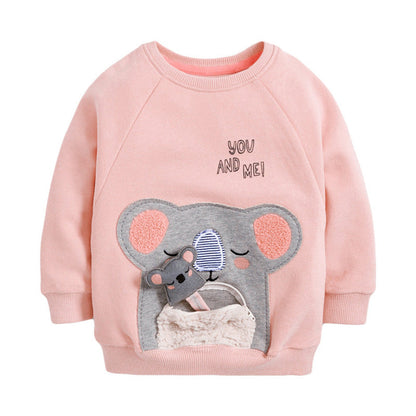 MyKids-USA® Baby Girl Cartoon Animal Knitted New Style Hoodie In