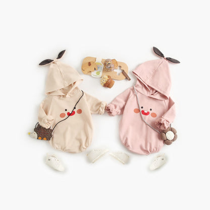 MyKids-USA® Baby Cartoon Pattern Korean Style bodysuit With Hat