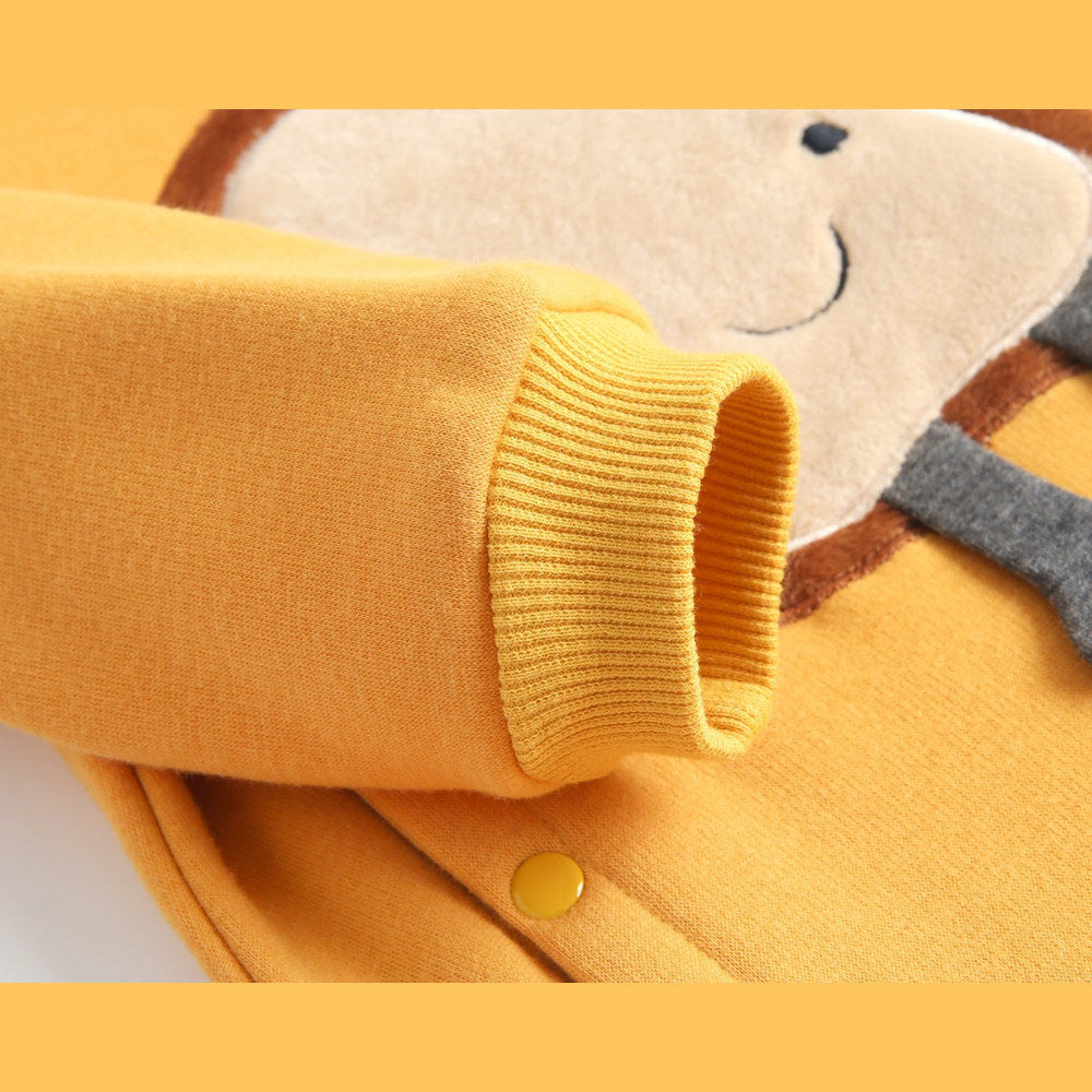 MyKids-USA® Baby Cartoon Pattern Side Snap Button Design Long Sleeved Romper