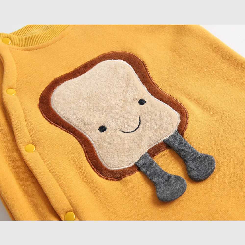 MyKids-USA® Baby Cartoon Pattern Side Snap Button Design Long Sleeved Romper