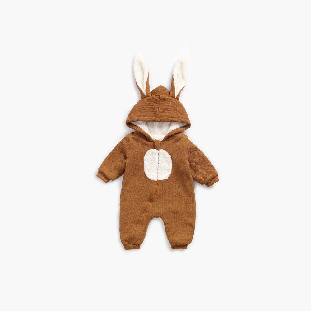 MyKids-USA® Baby Cartoon Shape Design Soft Fleece Thickened Romper In