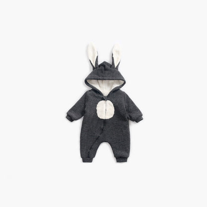 MyKids-USA® Baby Cartoon Shape Design Soft Fleece Thickened Romper In