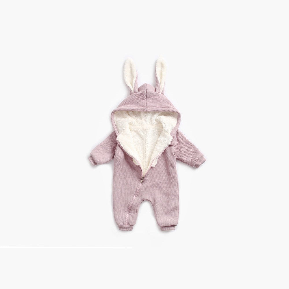 MyKids-USA® Baby Cartoon Shape Design Soft Fleece Thickened Romper In