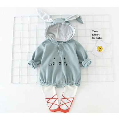 MyKids-USA® Baby Cartoon Shape Solid Color Long Sleeved Triangle bodysuit