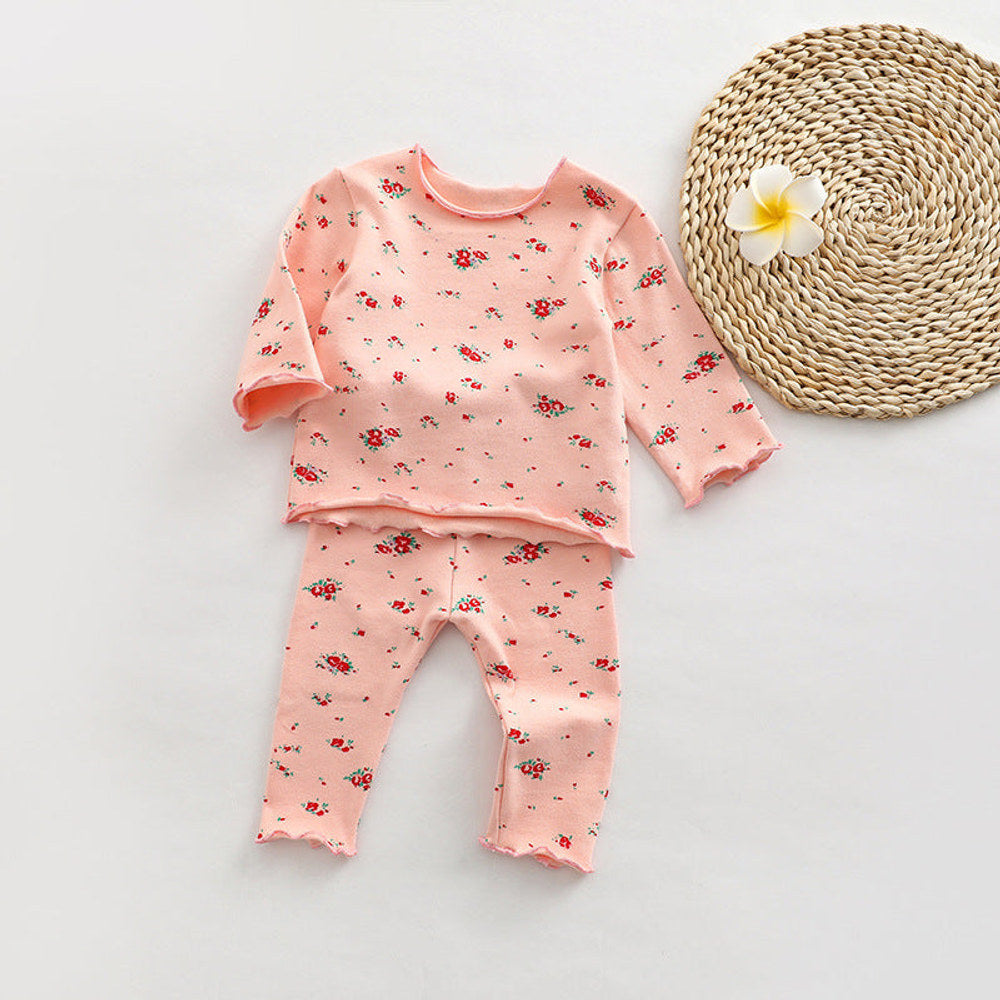 MyKids-USA® Baby All Over Print Pattern Tops Combo Pants Lovely Sets Home Clothes