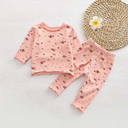 MyKids-USA® Baby All Over Print Pattern Tops Combo Pants Lovely Sets Home Clothes