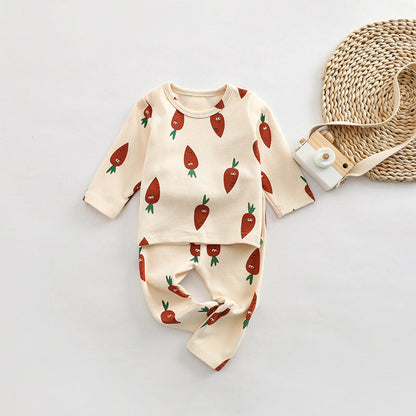MyKids-USA® Baby All Over Print Pattern Tops Combo Pants Lovely Sets Home Clothes