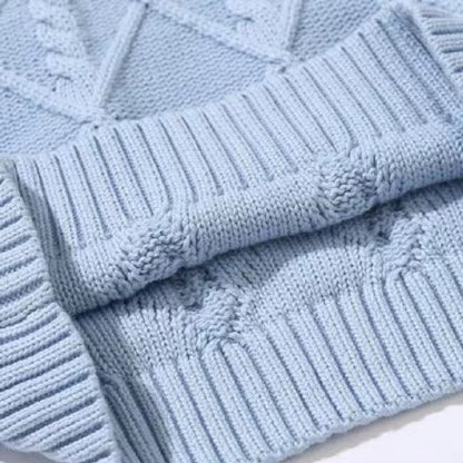 MyKids-USA® Baby Crochet Knitting Pattern Striped V-Neck Design College Style Sleeveless Vest Sweater