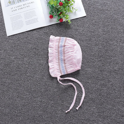 MyKids-USA® Baby Girl Embroidery Pattern Ruffle Collar Design Bubble Short-Sleeved bodysuit With Hat