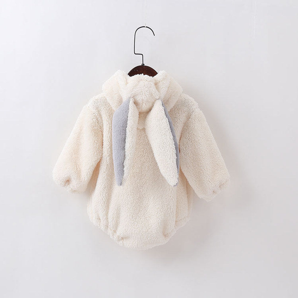 MyKids-USA® Baby Embroidered Pattern Rabbit Ear Design Thickened Bodysuit