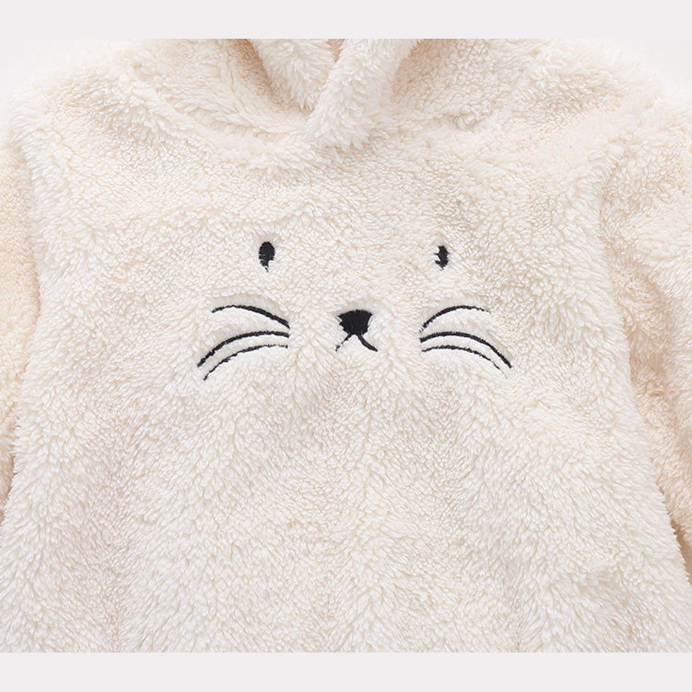 MyKids-USA® Baby Embroidered Pattern Rabbit Ear Design Thickened Bodysuit