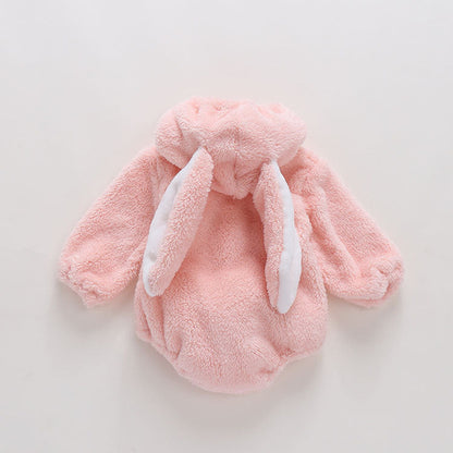 MyKids-USA® Baby Embroidered Pattern Rabbit Ear Design Thickened Bodysuit