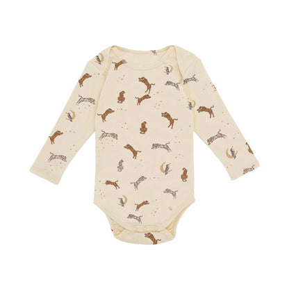 MyKids-USA® Baby Floral & Animals Graphic Envelope Collar Or Side Opening Design Bodysuit