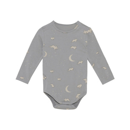 MyKids-USA® Baby Floral & Animals Graphic Envelope Collar Or Side Opening Design Bodysuit