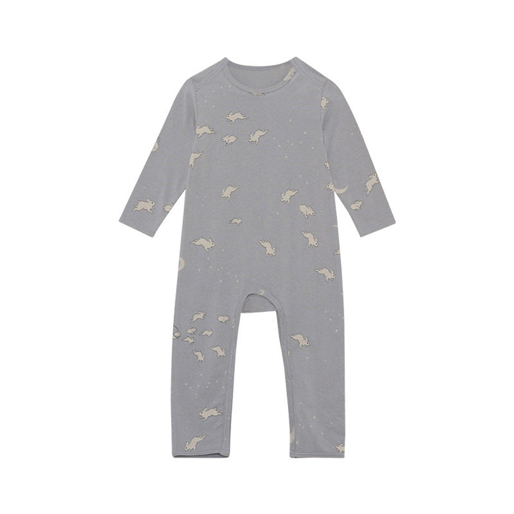 MyKids-USA® Baby Floral & Animals Print Pattern Long Sleeves Soft Jumpsuit