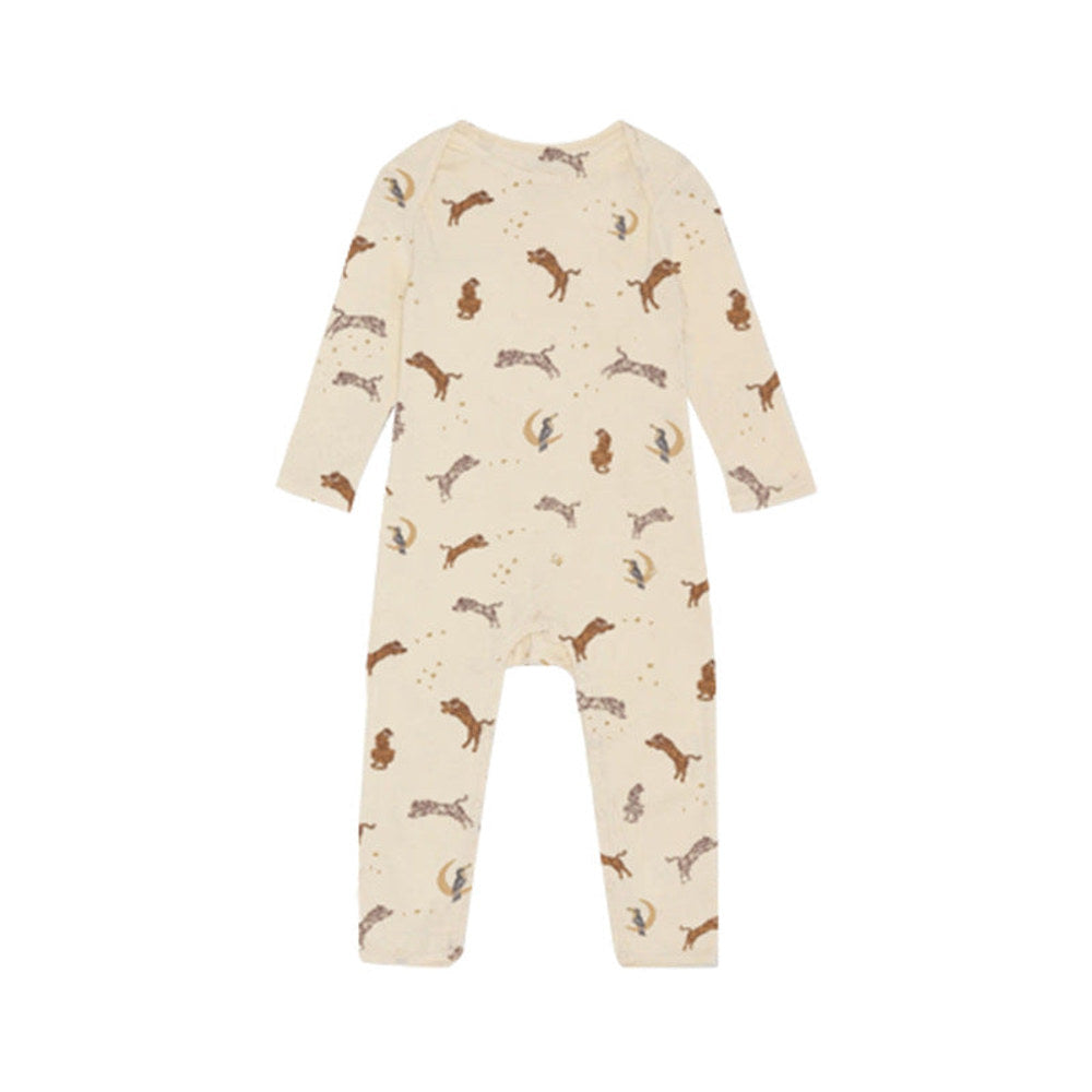 MyKids-USA® Baby Floral & Animals Print Pattern Long Sleeves Soft Jumpsuit