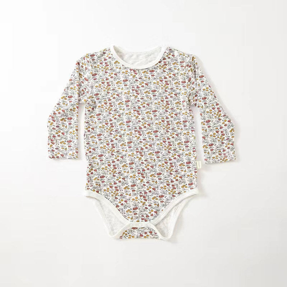 MyKids-USA® Baby Floral & Heart Pattern Soft Cotton Long Sleeved bodysuit