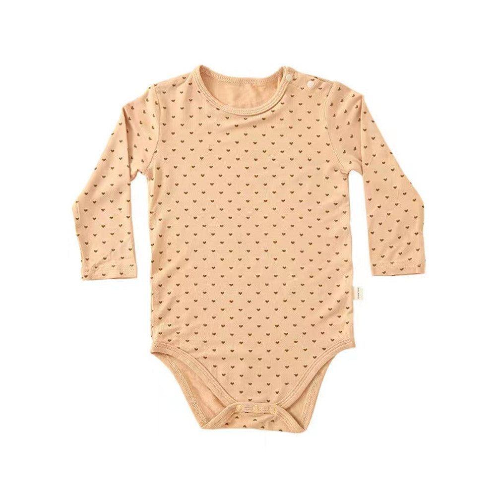MyKids-USA® Baby Floral & Heart Pattern Soft Cotton Long Sleeved bodysuit