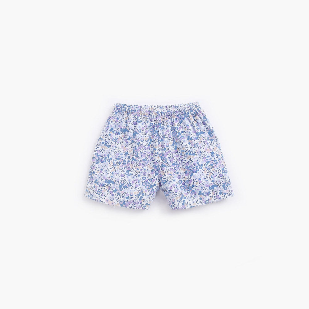 MyKids-USA® Baby Floral Print Belt Design Short-Sleeved Tops Combo Shorts Japanese Sets Pajamas