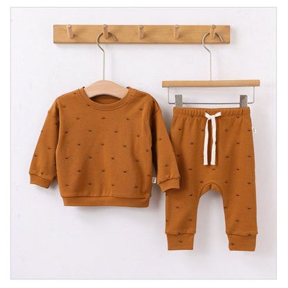 MyKids-USA® Print Pattern - Cotton Sweatshirt & Trousers Sets
