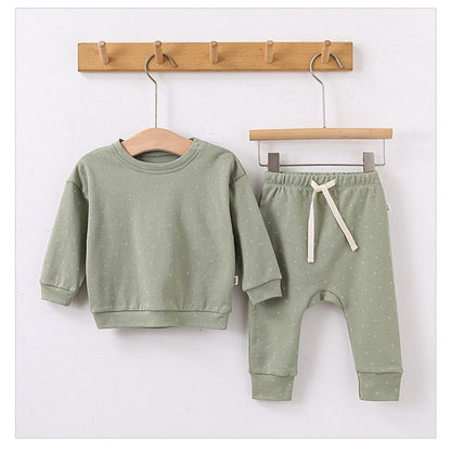 MyKids-USA® Print Pattern - Cotton Sweatshirt & Trousers Sets