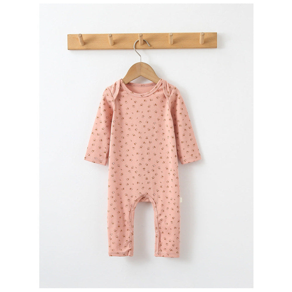 MyKids-USA® Baby Print Pattern Envelope Neckline Long Sleeved Soft Rompers Home Clothes