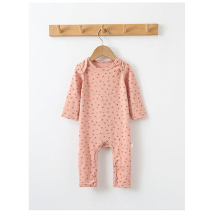 MyKids-USA® Baby Print Pattern Envelope Neckline Long Sleeved Soft Rompers Home Clothes