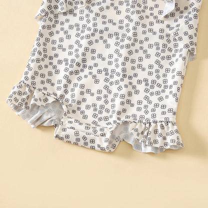 MyKids-USA® Baby Girl Floral Print Pattern Lace Design Sling Swimsuit bodysuit In
