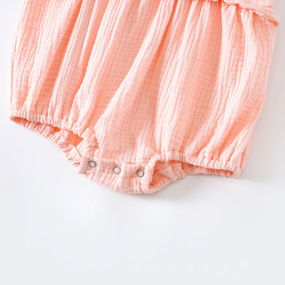 MyKids-USA® Baby Girl Floral Embroidered Pattern Lace Design Solid Color Sleeveless bodysuit